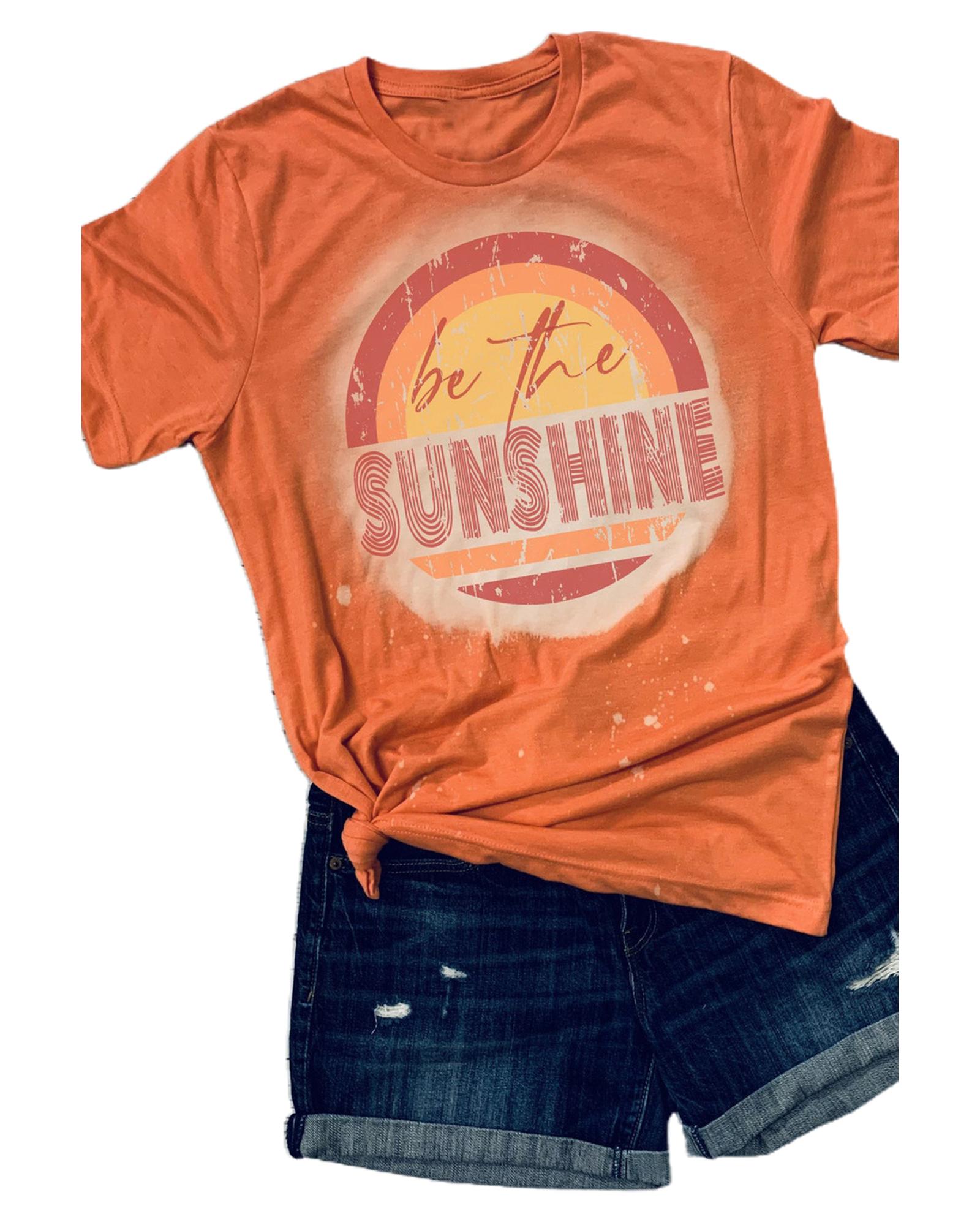 Azura Exchange Graphic Print Crewneck T-Shirt - Be The Sunshine - M