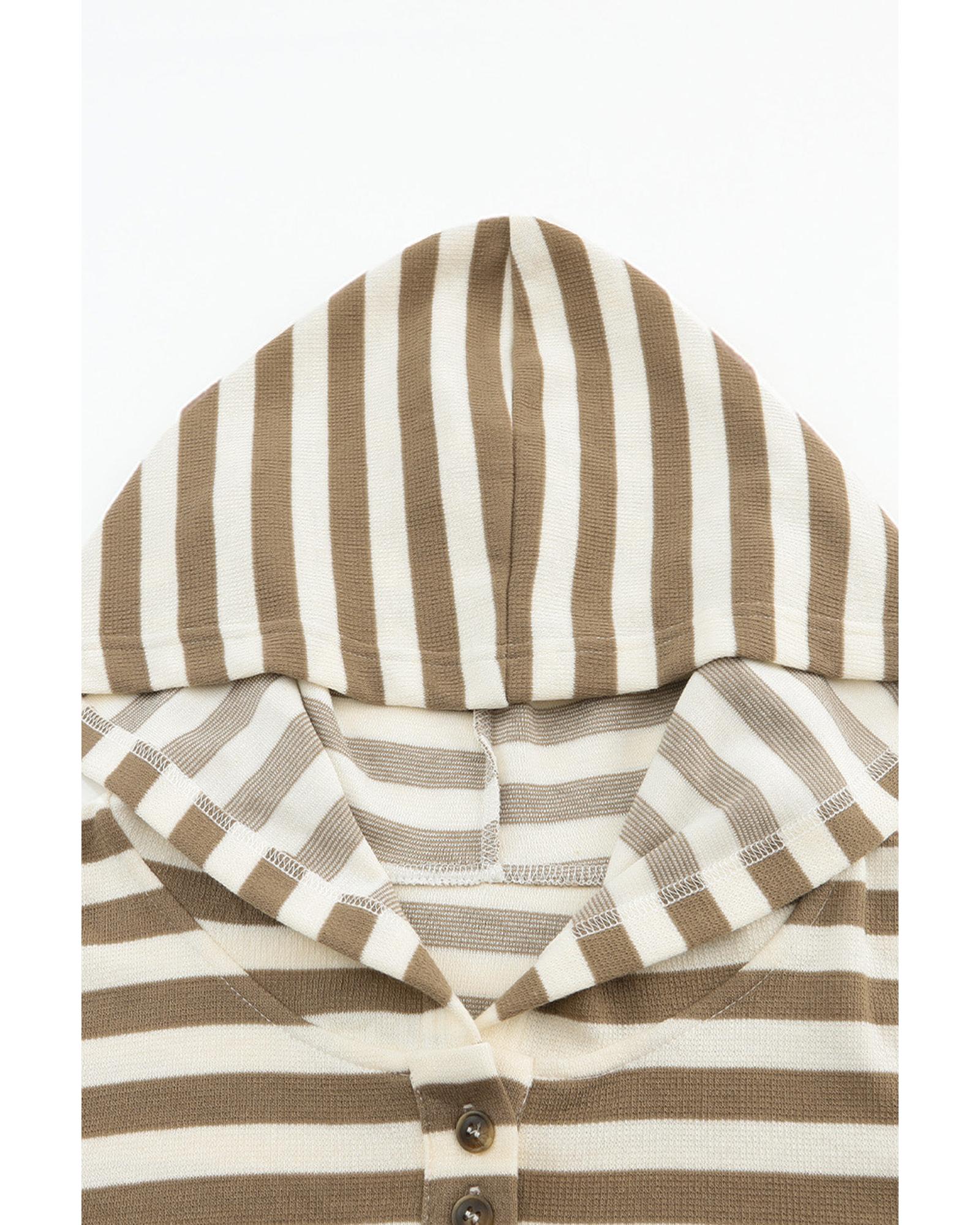 Azura Exchange Striped Oversized Hoodie with Thumbholes - L