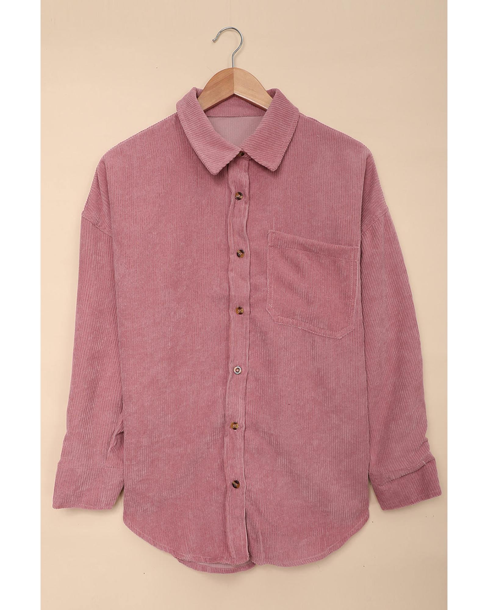 Azura Exchange Button Pocket Corduroy Shirt - XL