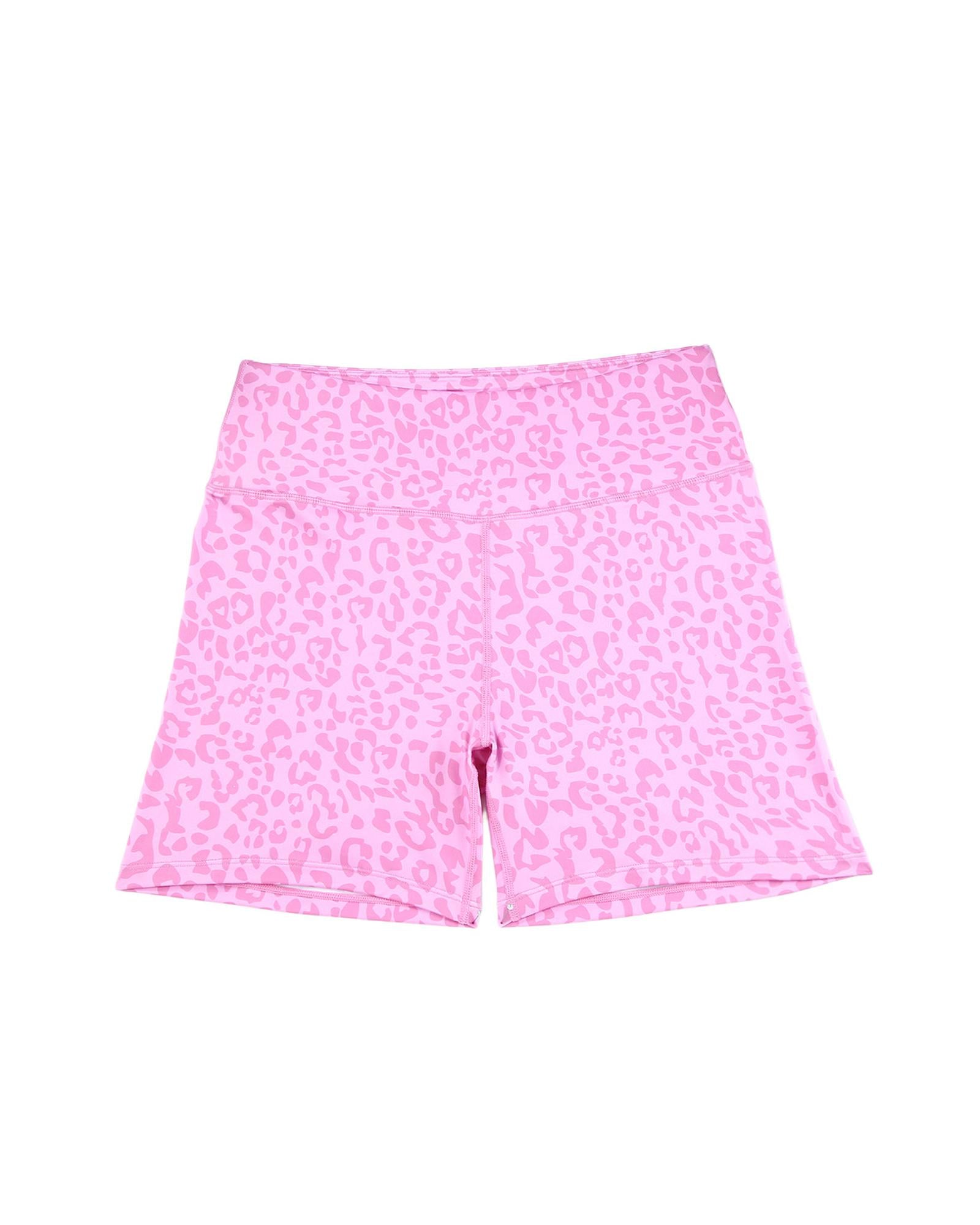 Azura Exchange Luxury Leopard Print Elastic Cycling Shorts