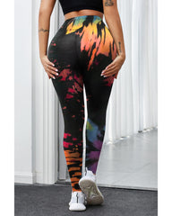 Azura Exchange Tie Dye Hollow Out Fitness Leggings