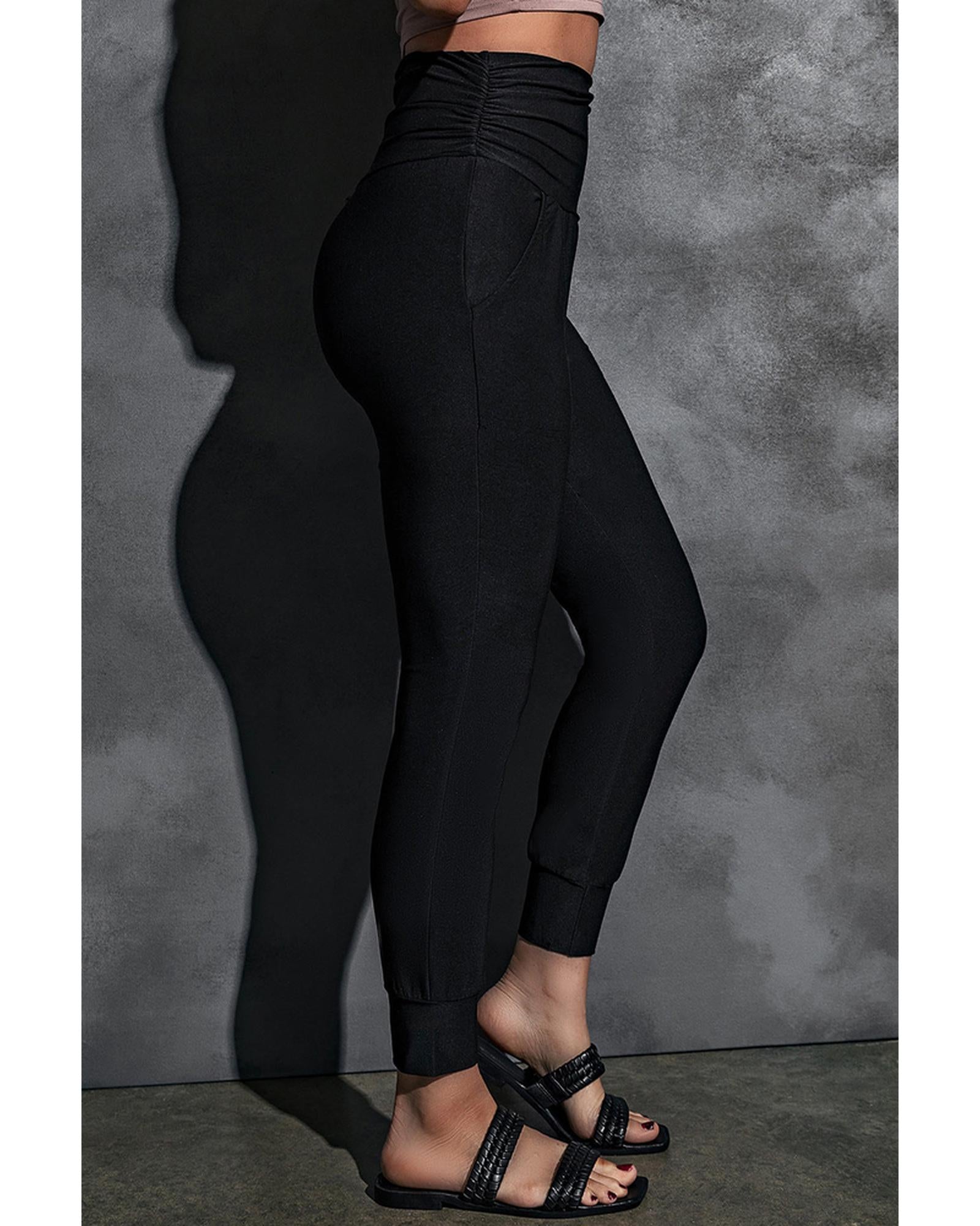 Azura Exchange Pleated Pocket Leggings - L