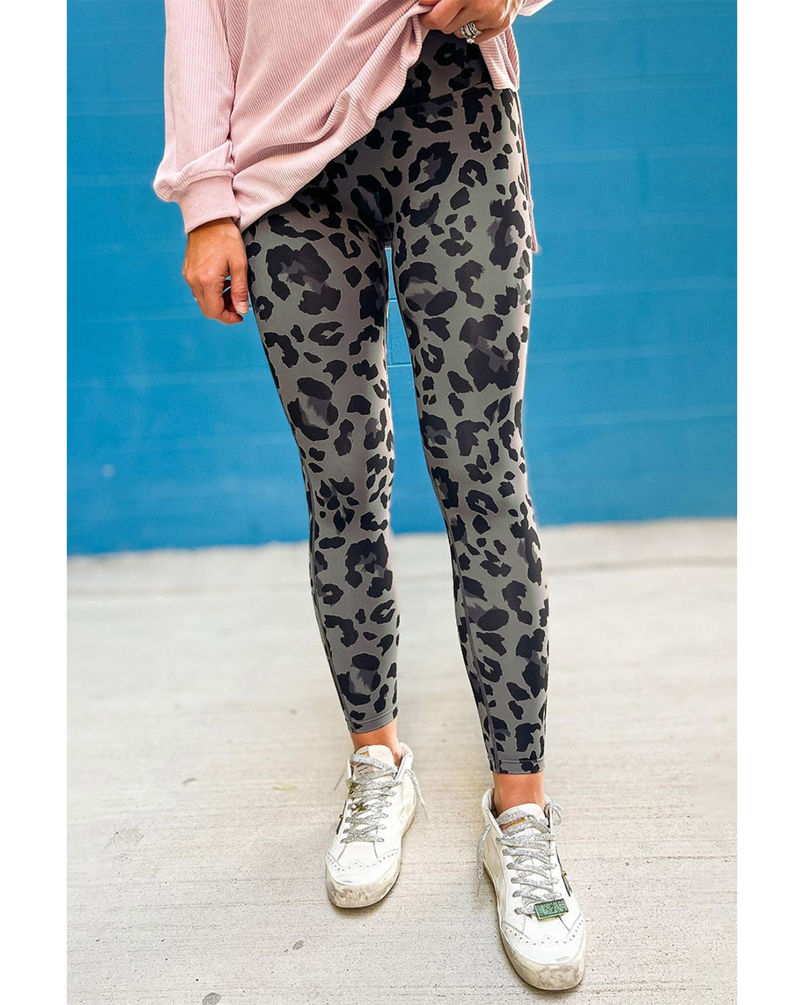 Azura Exchange Leopard Print Active Leggings - M