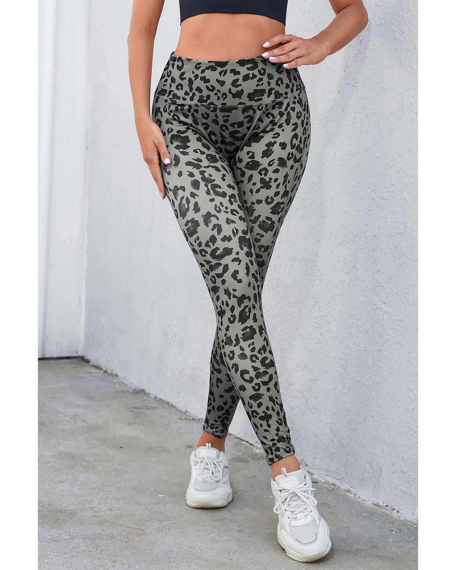 Azura Exchange Leopard Print Active Leggings - M