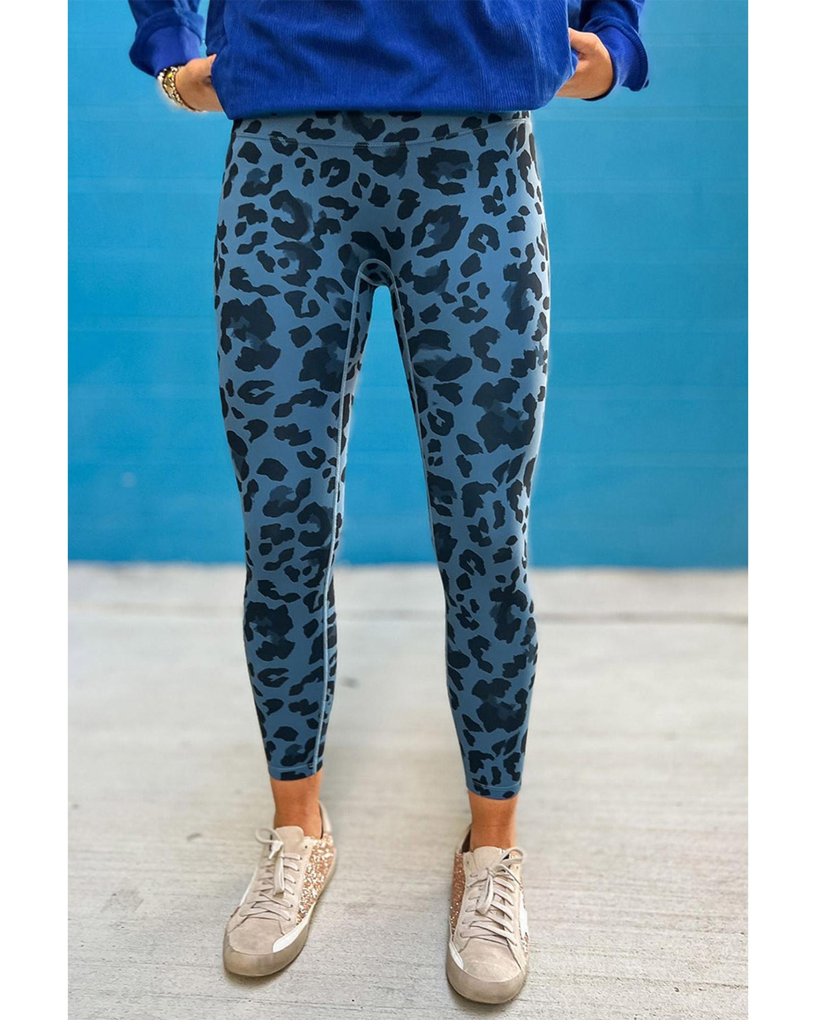 Azura Exchange Leopard Print Active Leggings - L