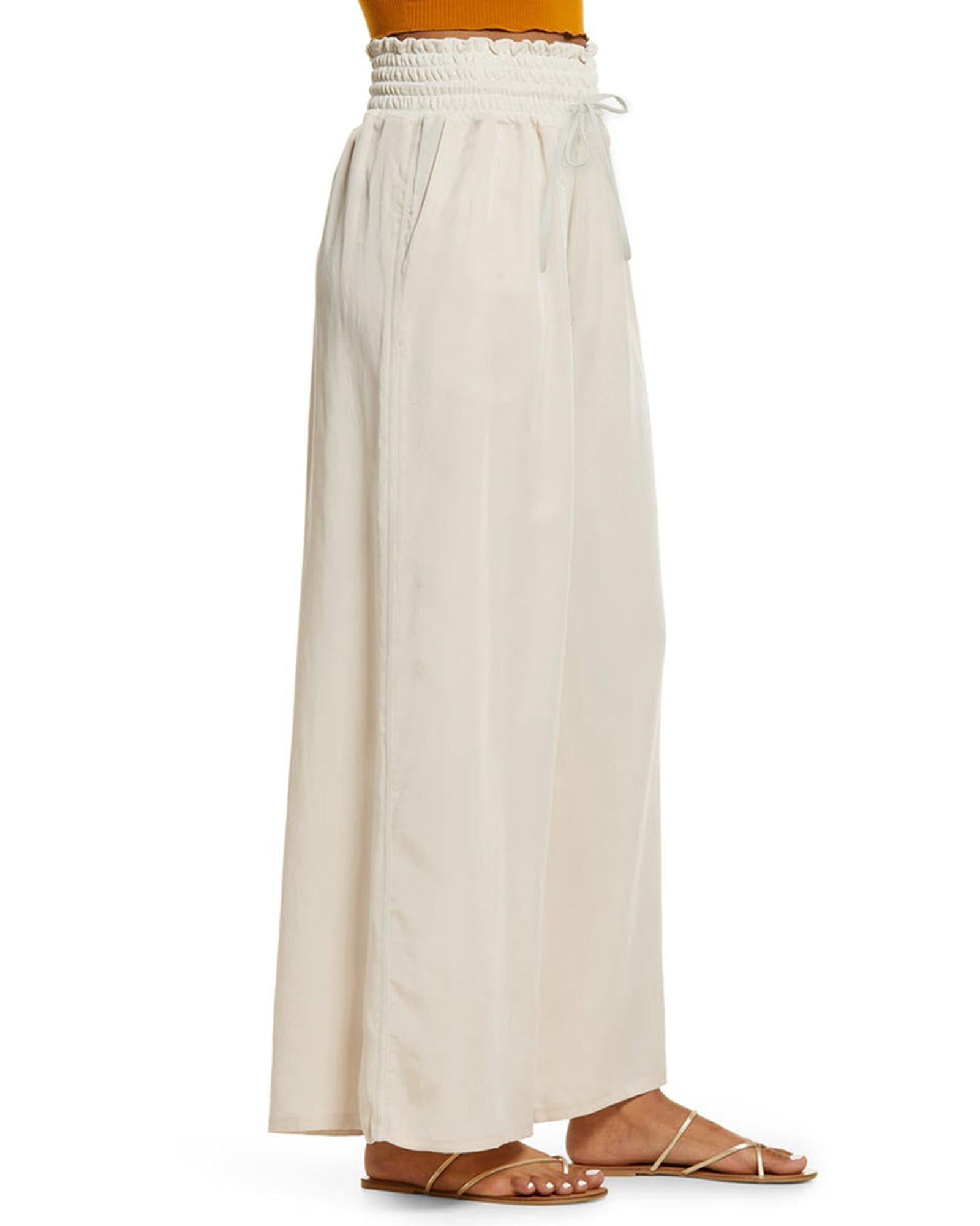 Azura Exchange Smocked High Waist Wide Leg Pants - L