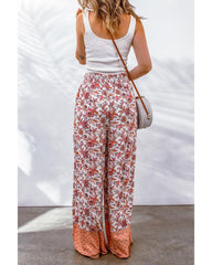 Azura Exchange Printed High Waist Wide Leg Pants - S