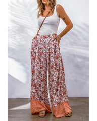 Azura Exchange Printed High Waist Wide Leg Pants - S