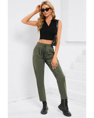 Azura Exchange Elastic Drawstring Waist Pants - L