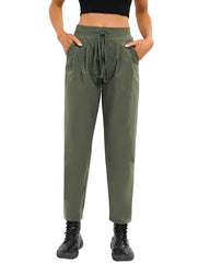 Azura Exchange Elastic Drawstring Waist Pants - L