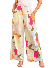 Azura Exchange Color Palette Print Wide Leg Pants - S