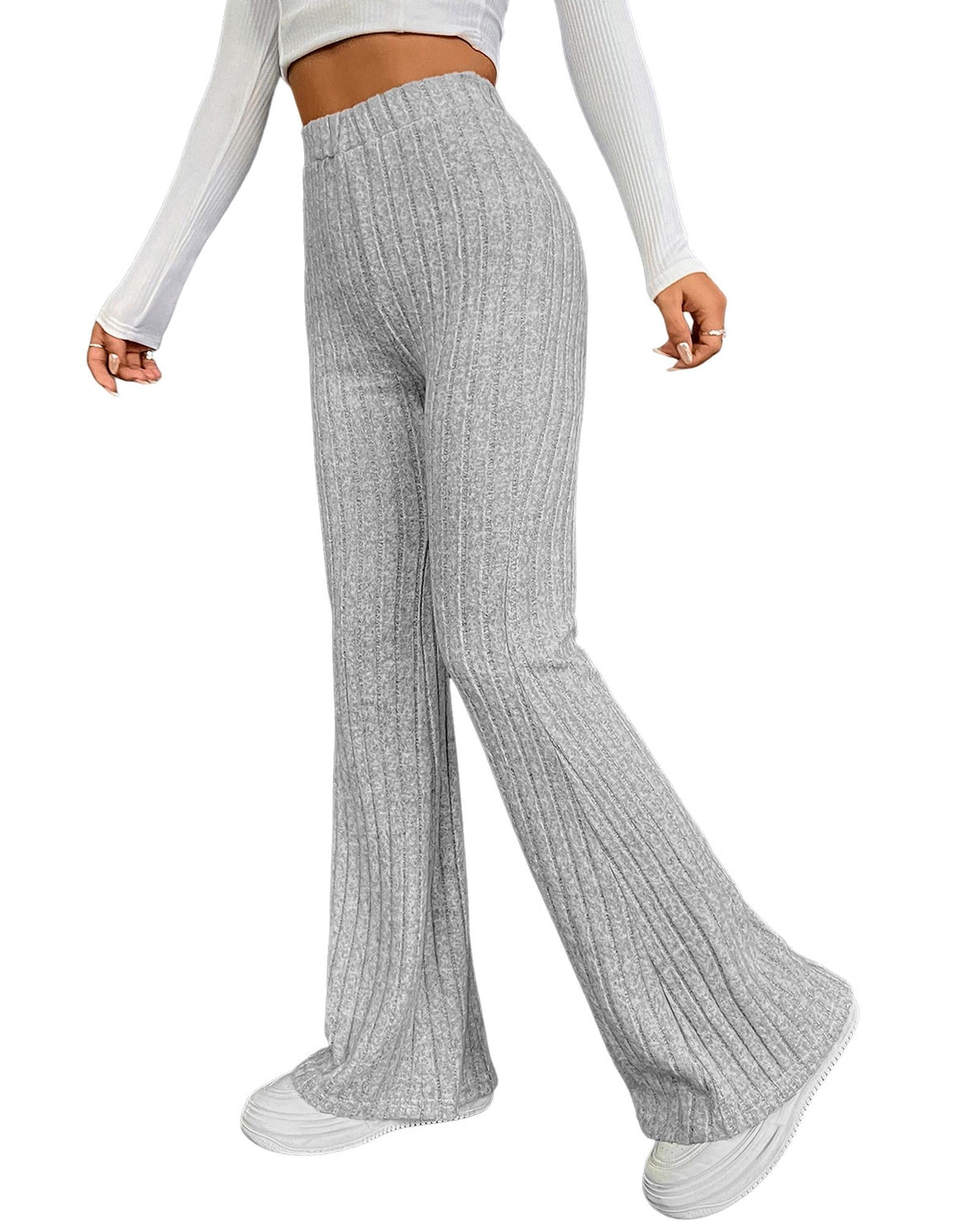 Azura Exchange Ribbed Flare Pants - L