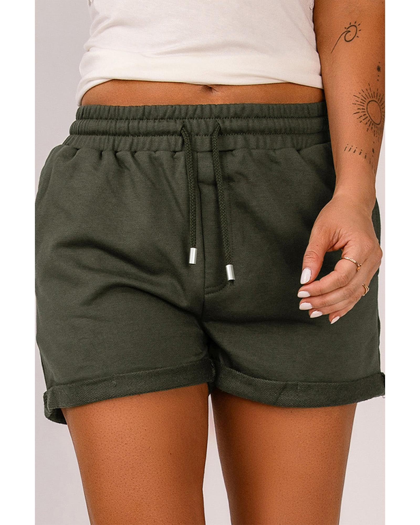 Azura Exchange Lounge Shorts with Tie Waist and Side Pockets