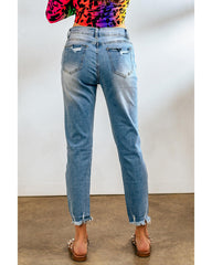 Azura Exchange Distressed Boyfriend Denim Pants - S