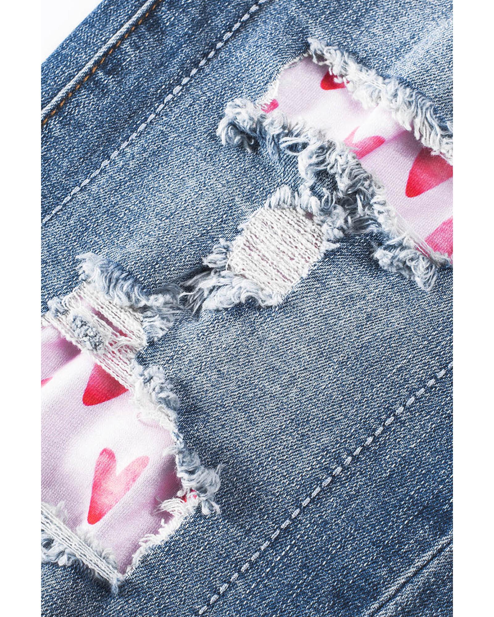 Azura Exchange Heart Patchwork Jeans