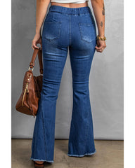 Azura Exchange Distressed Bell Bottom Jeans - M