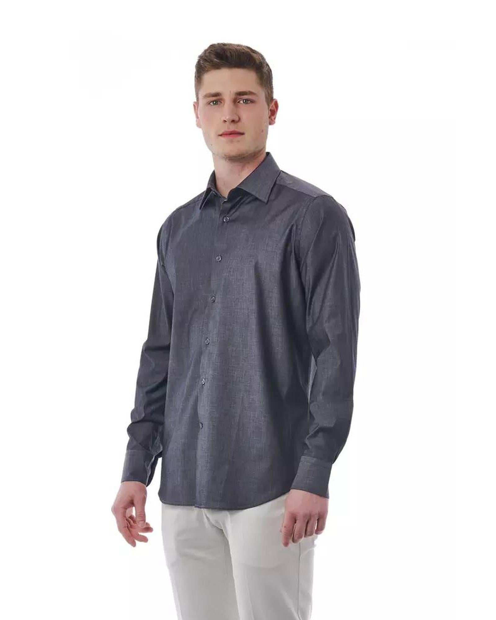 Bagutta Men's Gray Cotton Shirt