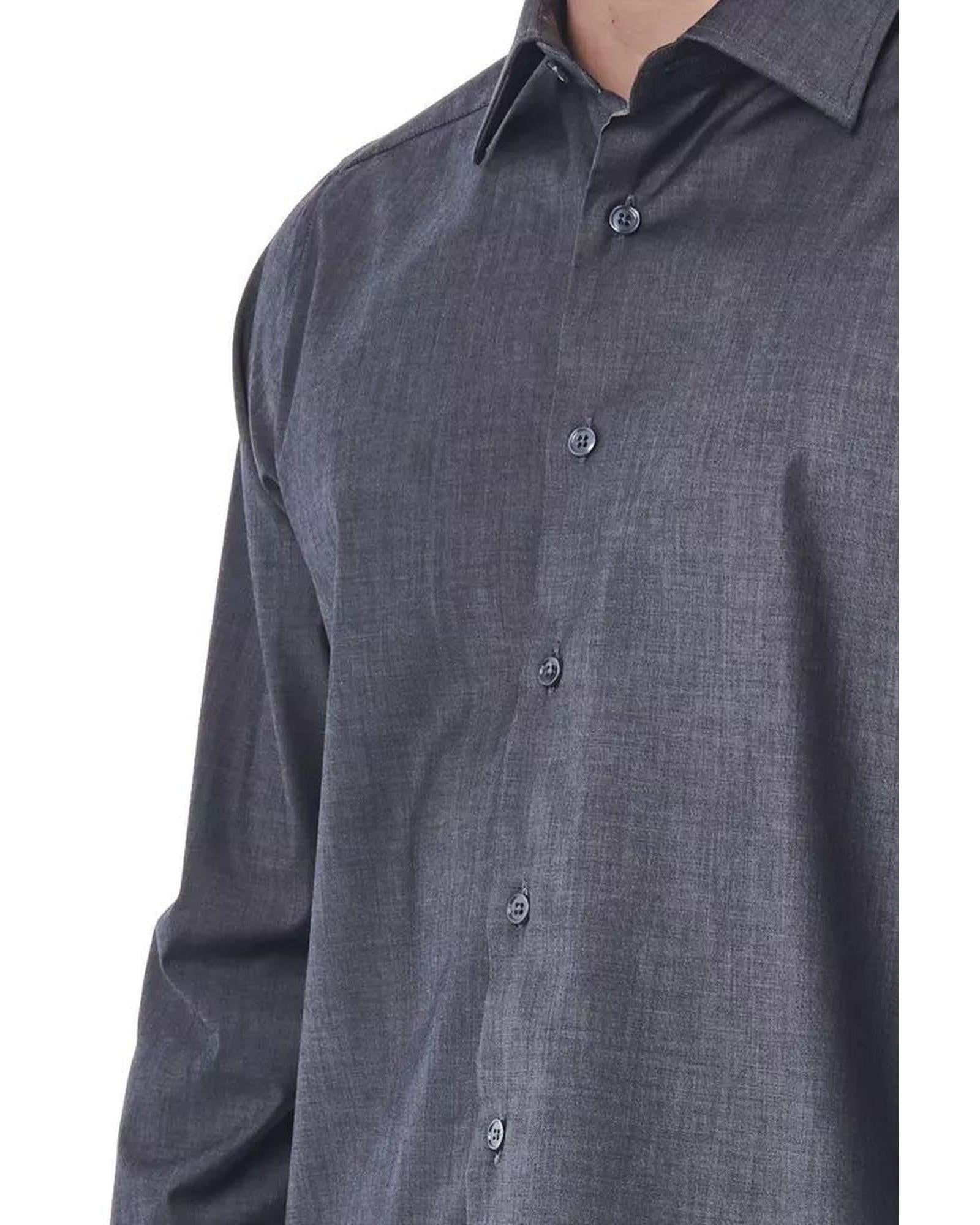 Bagutta Men's Gray Cotton Shirt