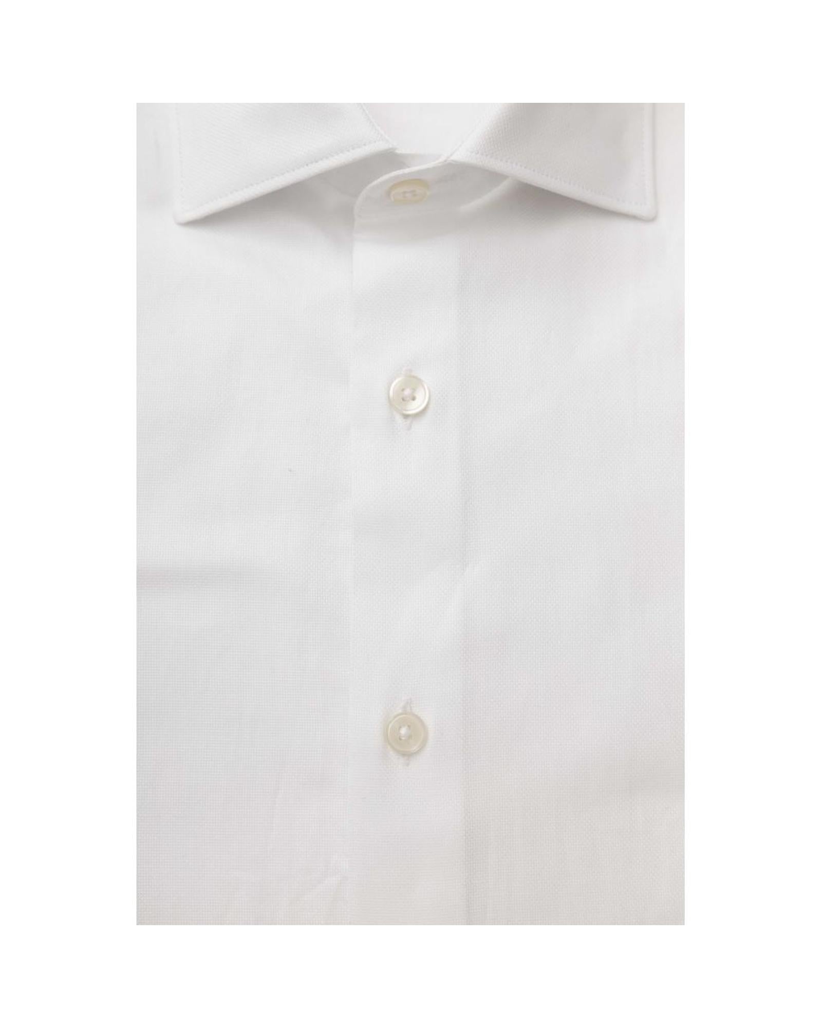 Bagutta Men's White Cotton Shirt