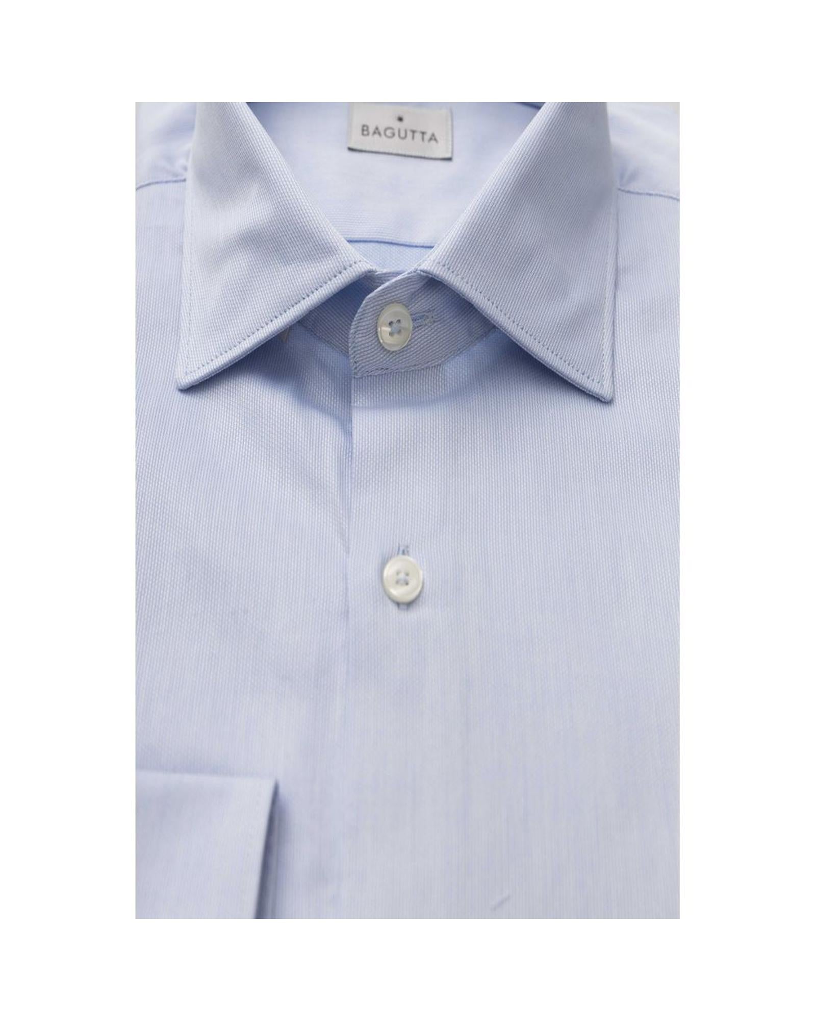 Bagutta Men's Light Blue Cotton Shirt