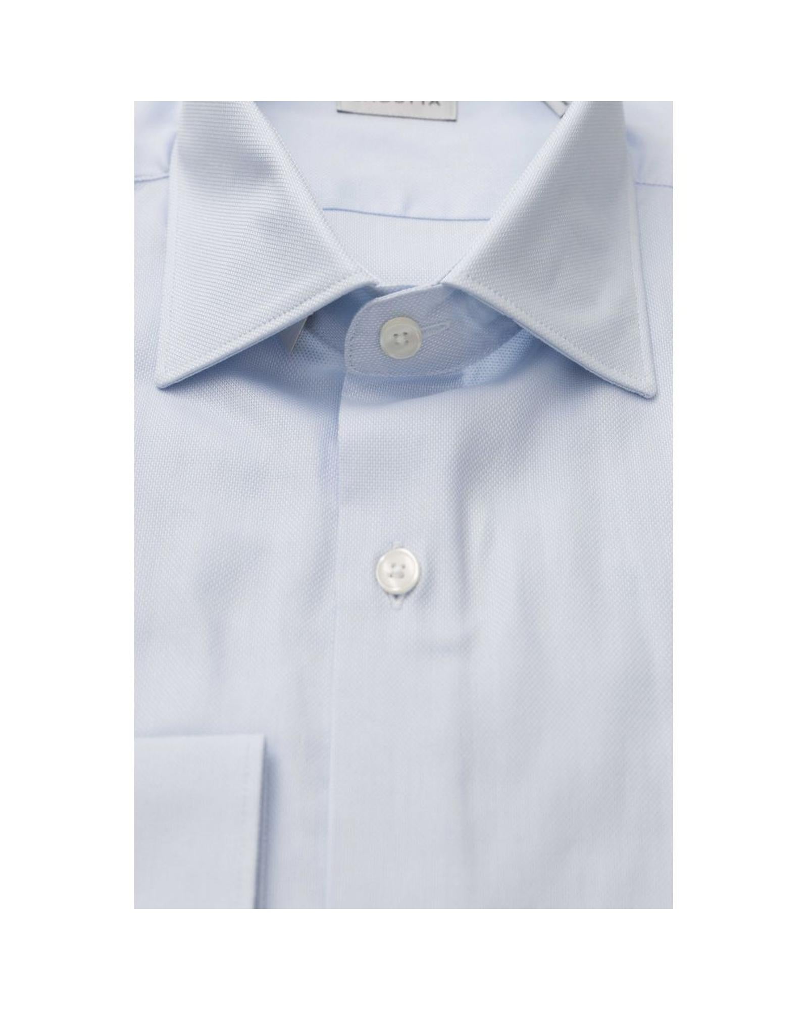 Bagutta Men's Light Blue Cotton Shirt