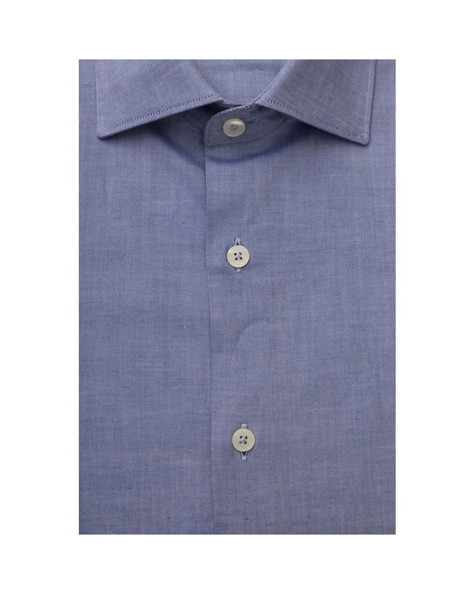 Bagutta Men's Light Blue Cotton Shirt