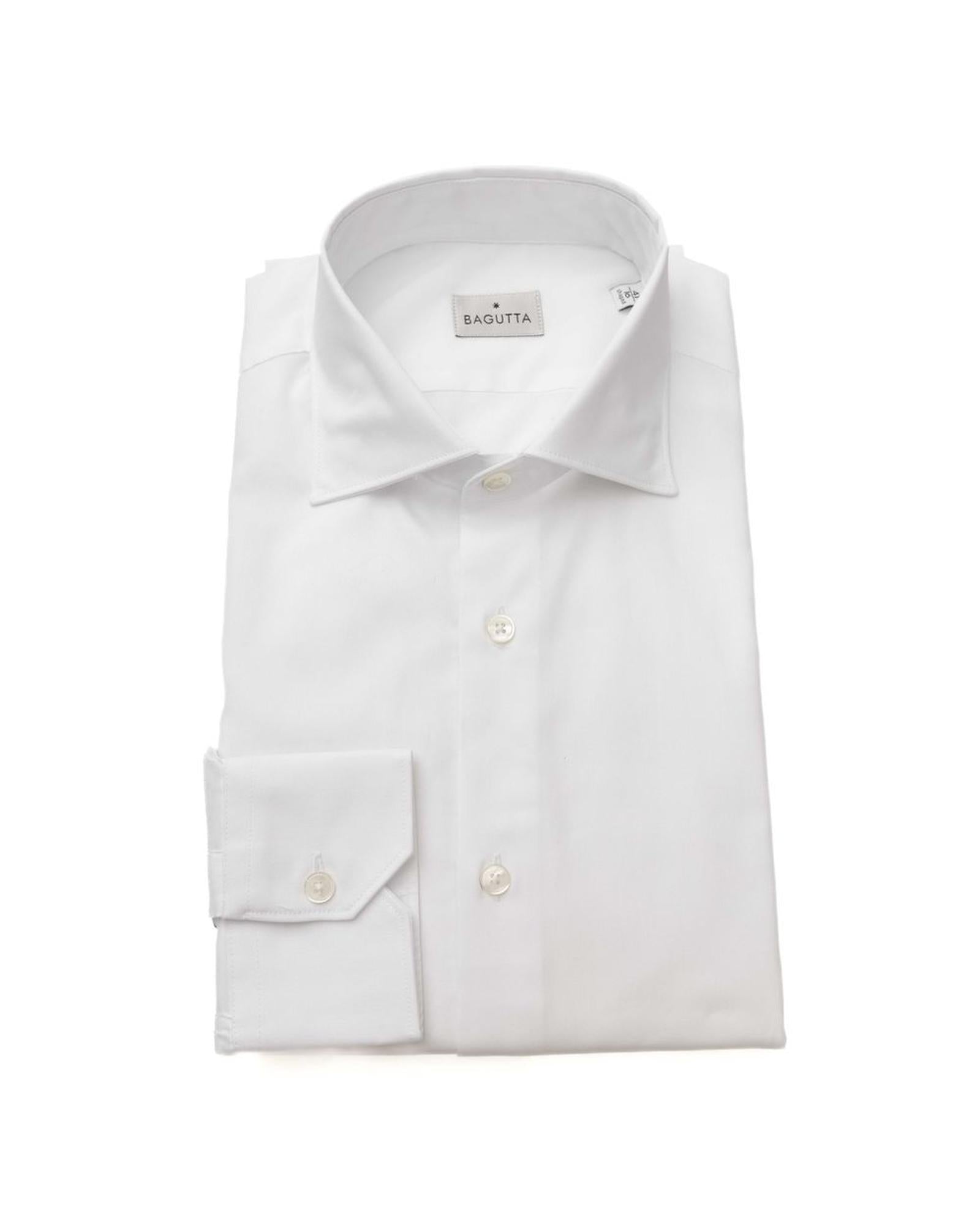 Bagutta Men's White Cotton Shirt - 44 IT