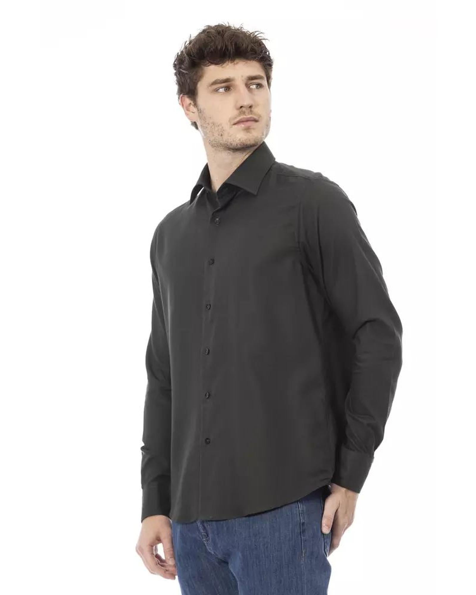 Baldinini Trend Men's Green Cotton Shirt