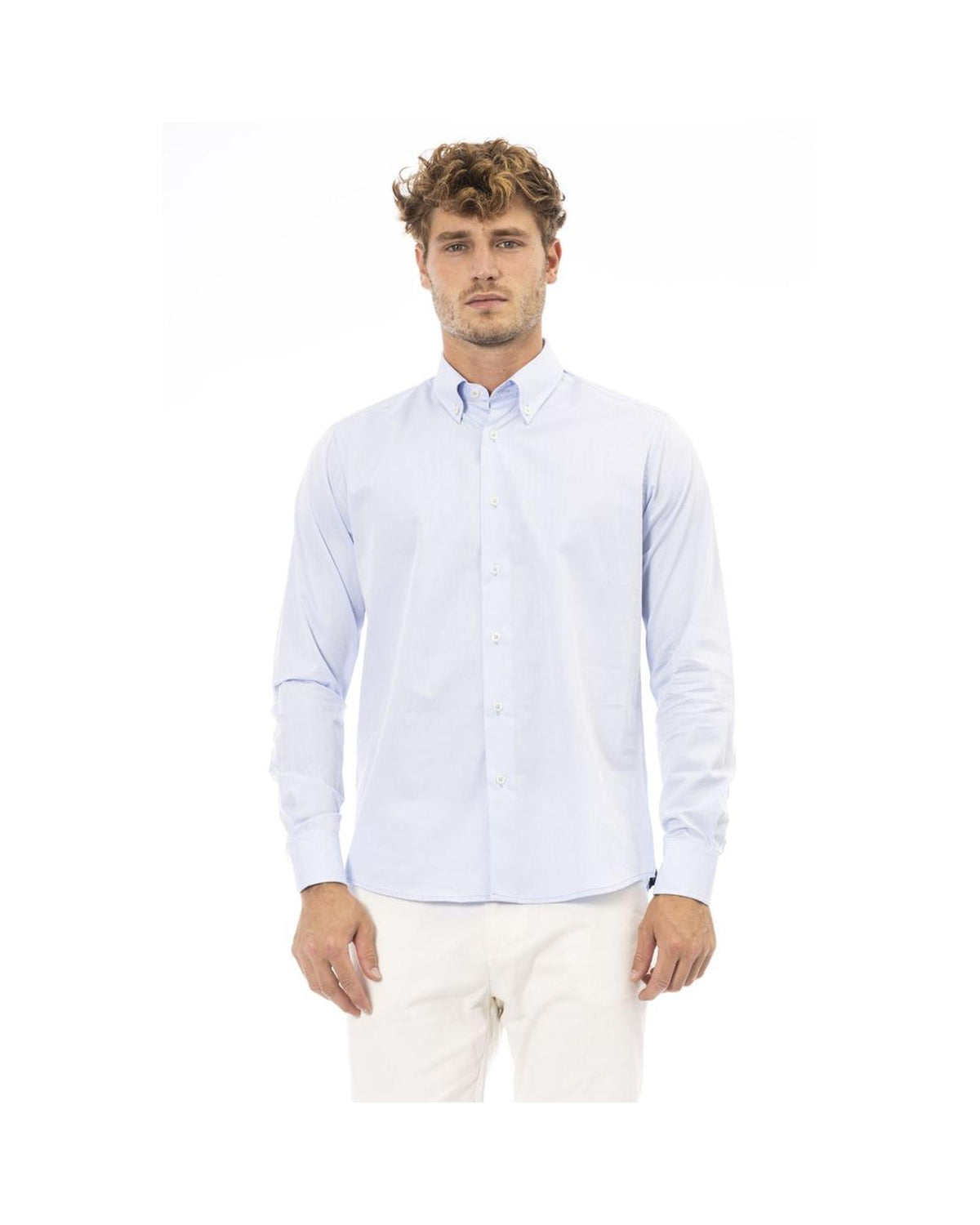 Baldinini Trend Men's Light Blue Cotton Shirt