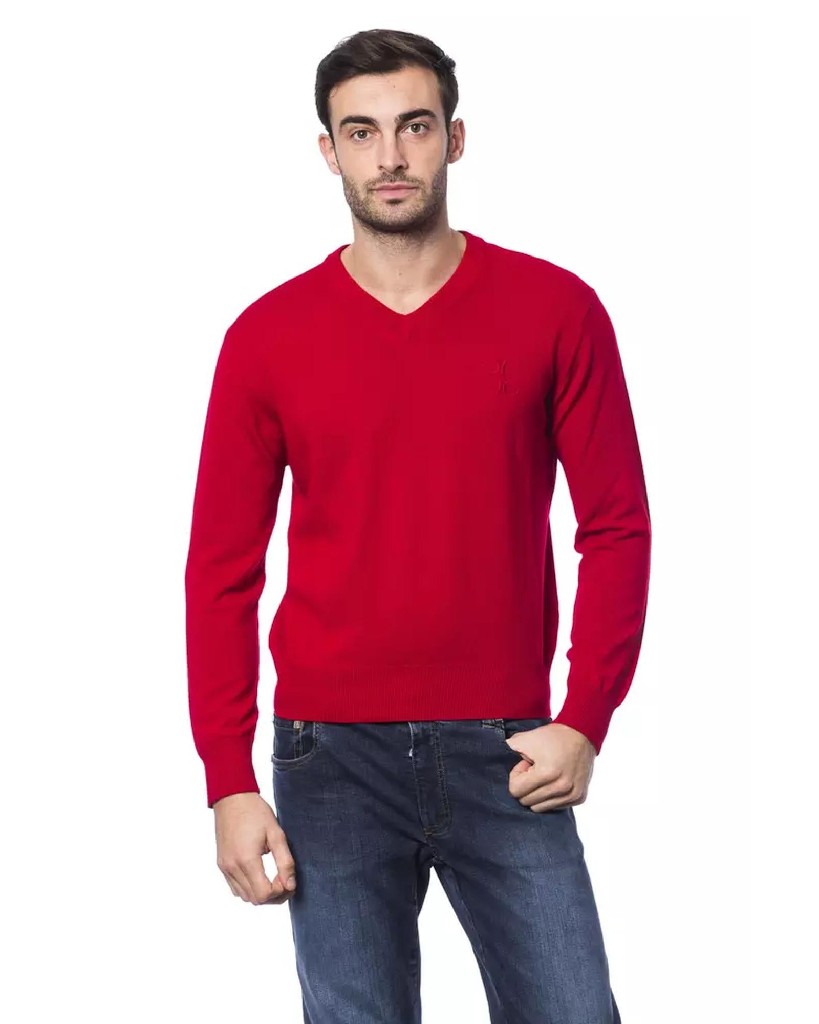 Embroidered Merino Wool Sweater XL Men