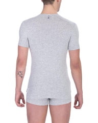 Bikkembergs Men's Gray Cotton T-Shirt