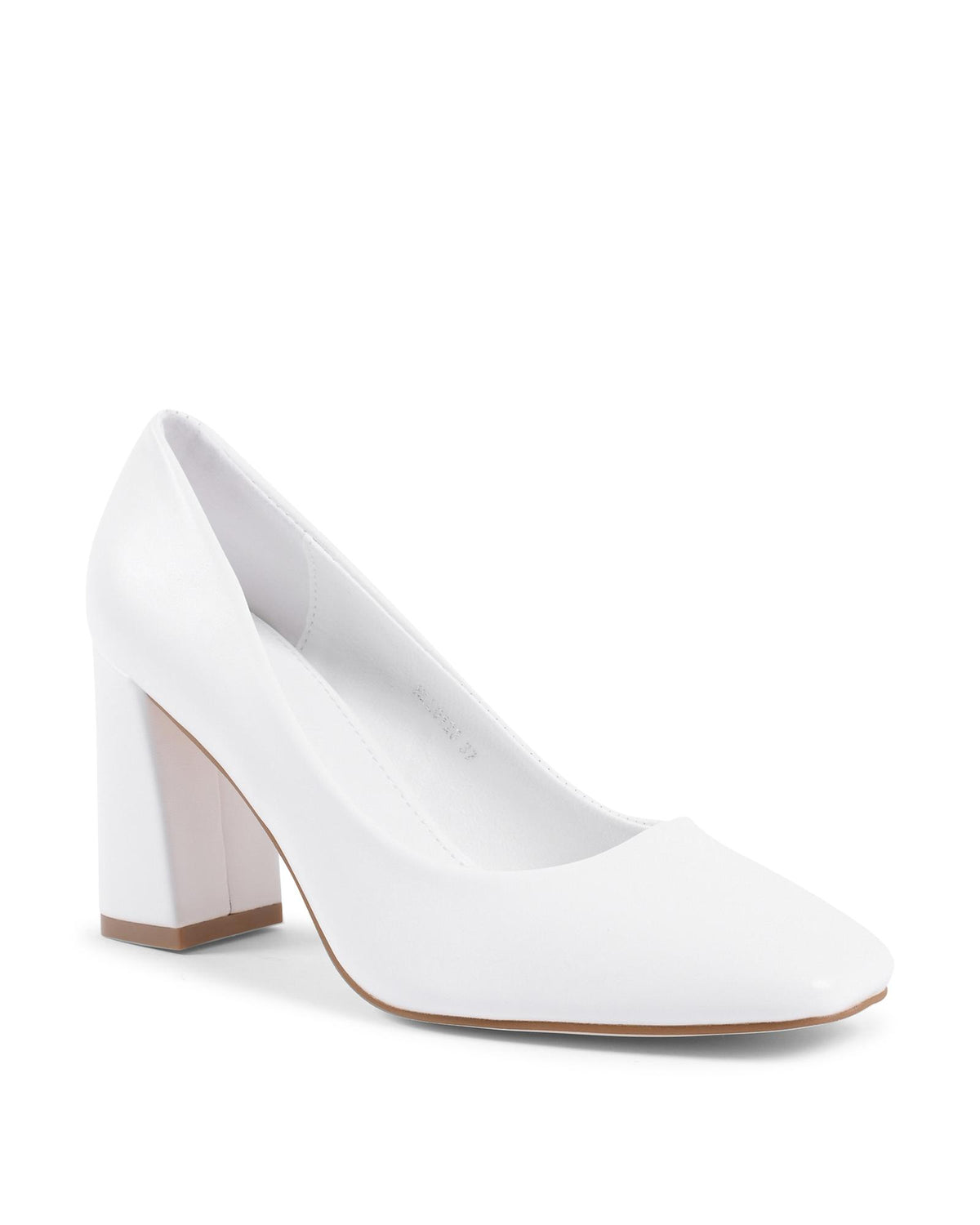 Synthetic Leather Pump with 8 cm Heel - 36 EU