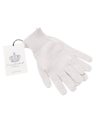 Crown of Edinburgh Cashmere Women's Luxury Cashmere Womens Short Gloves in Latte