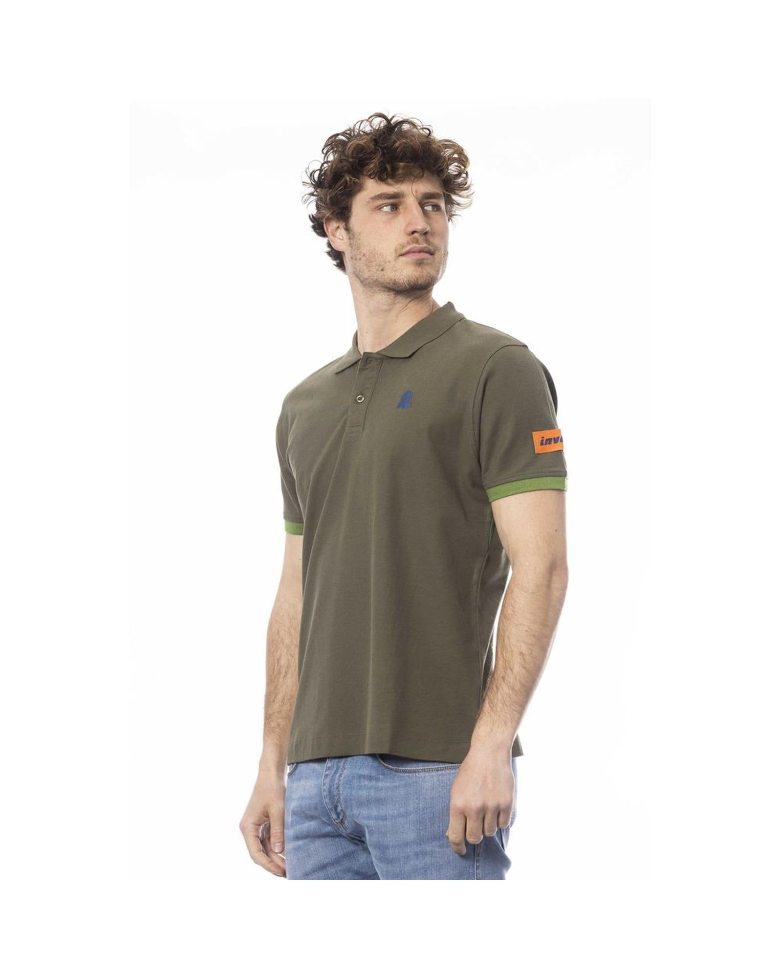 Invicta Men's Green Cotton Polo Shirt