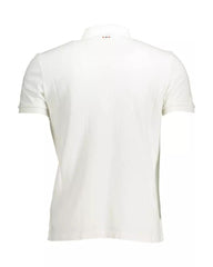 Napapijri Men's White Cotton Polo Shirt