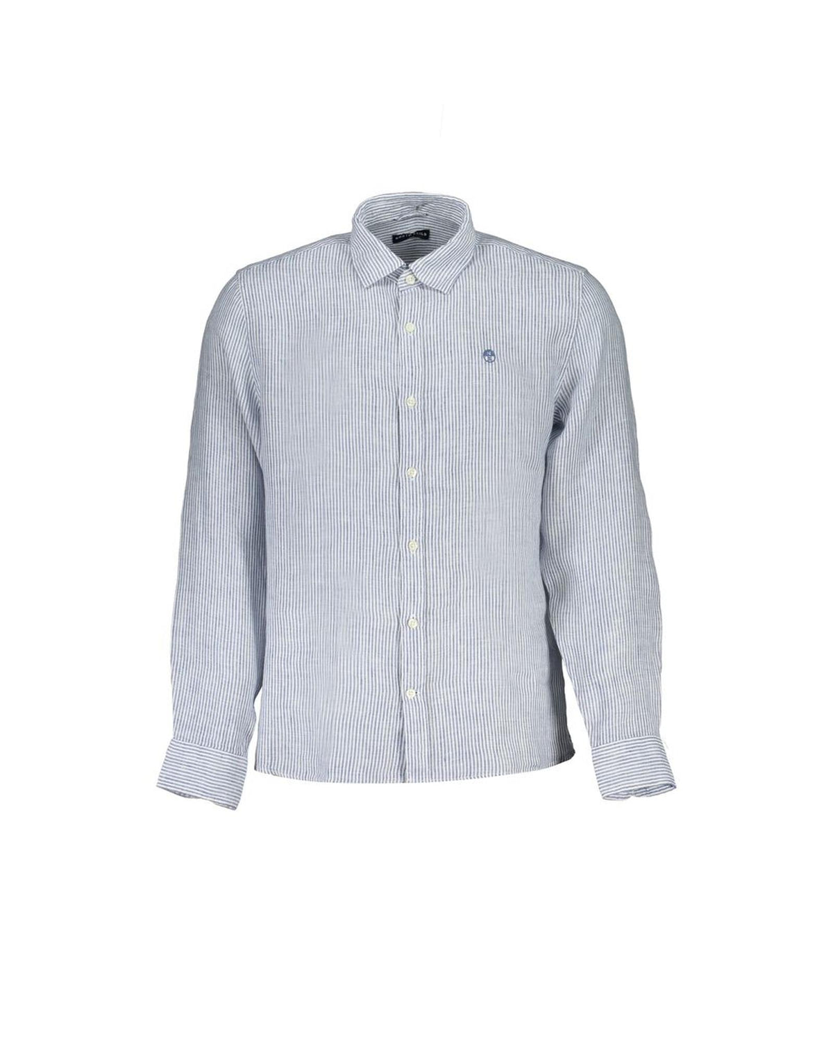 North Sails Men's Blue Linen Shirt