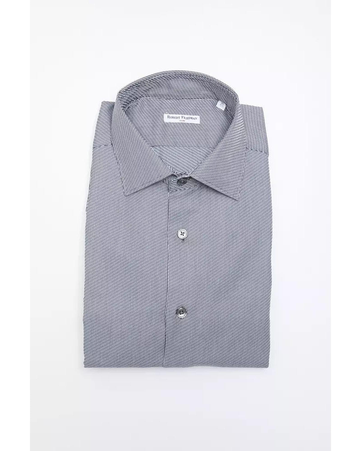 Robert Friedman Men's Blue Cotton Shirt