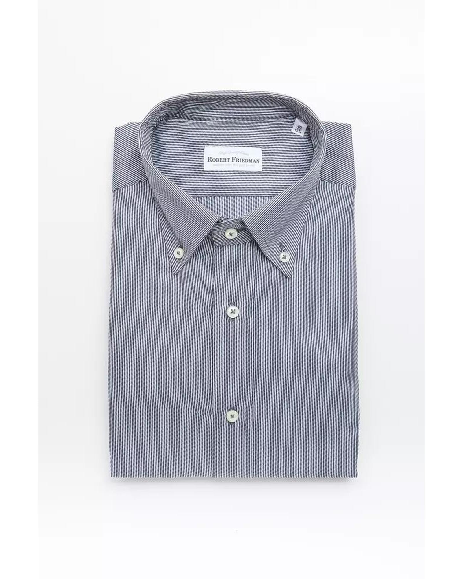 Robert Friedman Men's Blue Cotton Shirt