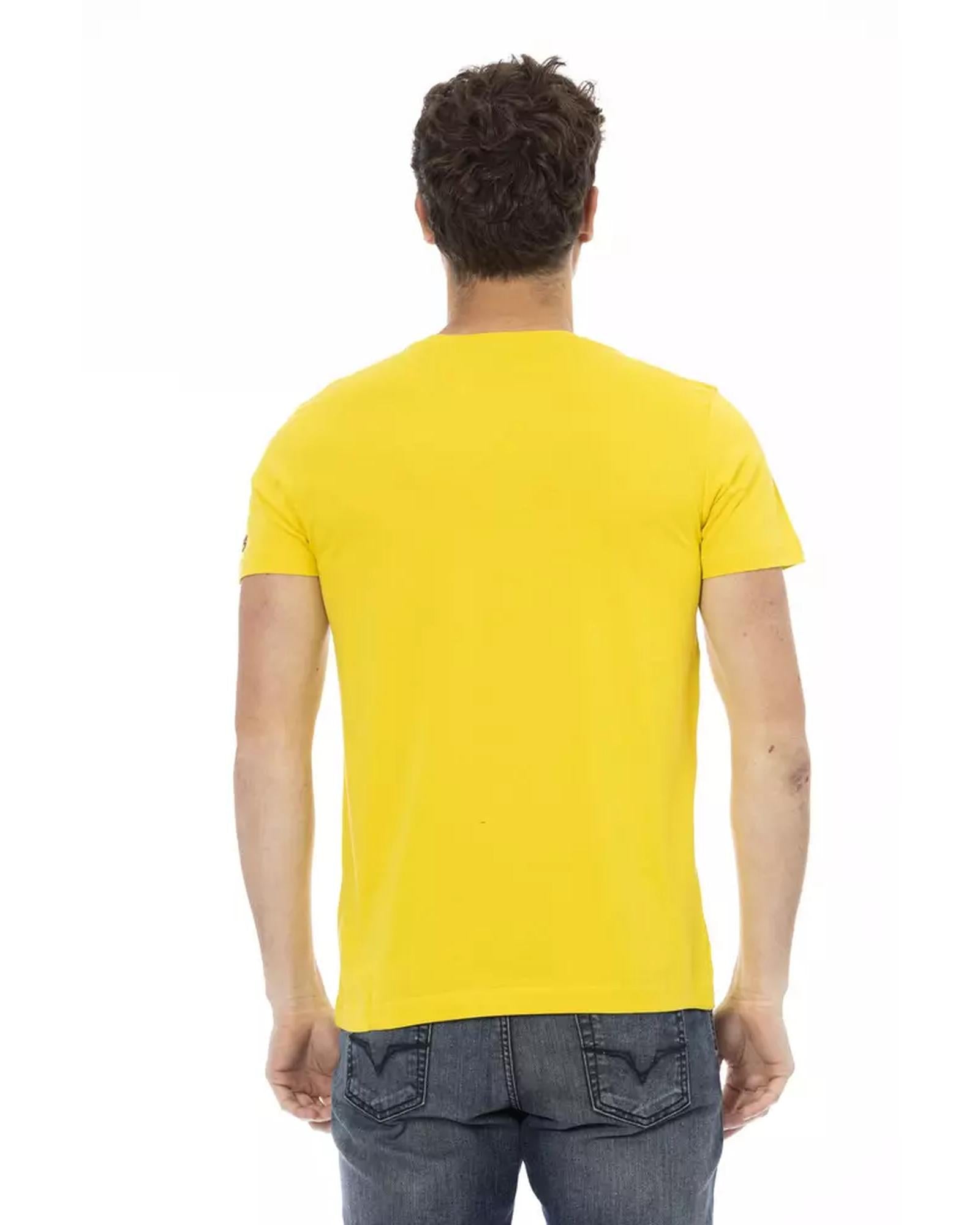 Short Sleeve T-shirt with Round Neck - Front Print Men