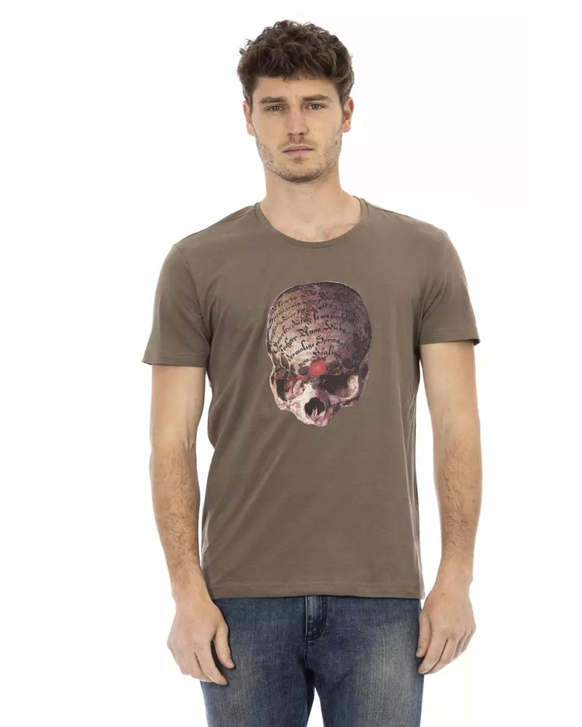 Short Sleeve T-shirt with Front Print For Men