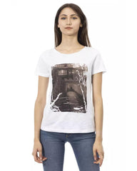 Trussardi Action Women's White Cotton Tops & T-Shirt - XL