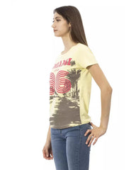 Trussardi Action Women's Yellow Cotton Tops & T-Shirt - L