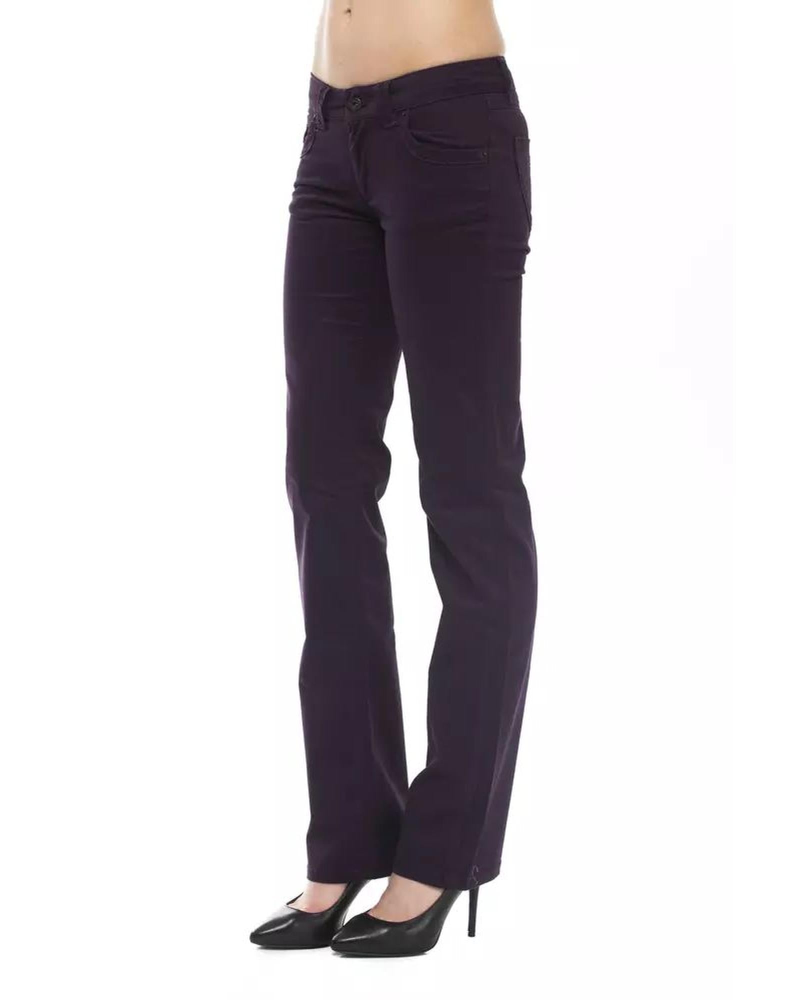 Ungaro Fever Women's Purple Cotton Jeans & Pant - W30 US