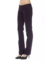 Ungaro Fever Women's Purple Cotton Jeans & Pant - W30 US