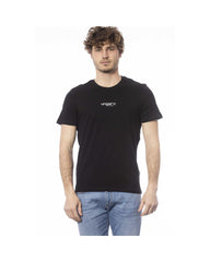 Ungaro Sport Men's Sleek Black Cotton Crew Neck T-Shirt