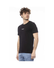 Ungaro Sport Men's Sleek Black Cotton Crew Neck T-Shirt