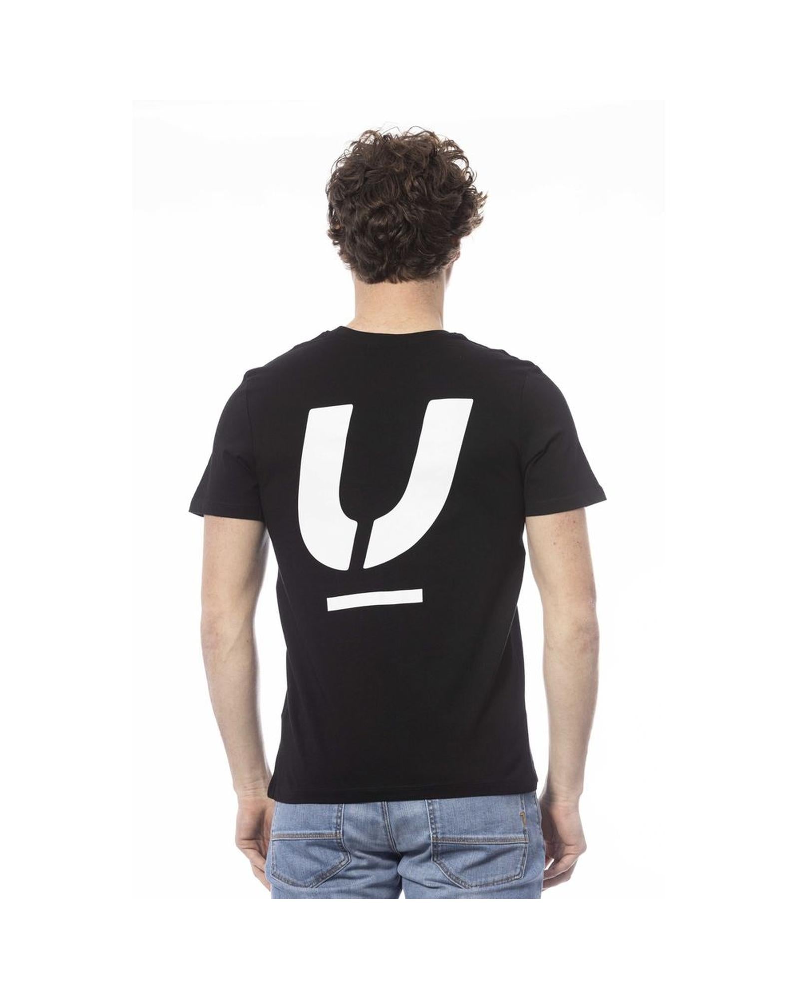 Ungaro Sport Men's Sleek Black Cotton Crew Neck T-Shirt