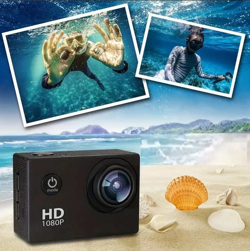 Action Camera 4K HD 16MP WiFi Waterproof 30M Sports Camera With 140å¡ Wide Angle BLACK COLOUR