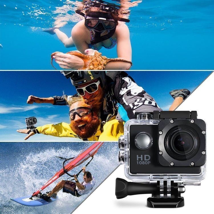 Action Camera 4K HD 16MP WiFi Waterproof 30M Sports Camera With 140å¡ Wide Angle BLACK COLOUR