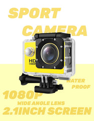 Action Camera 4K HD 16MP WiFi Waterproof 30M Sports Camera With 140å¡ Wide Angle YELLOW COLOUR